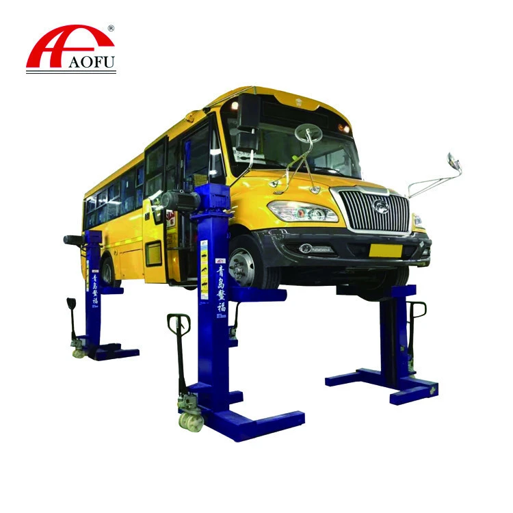Four Post Car Lift Wheel Alignment Machine China with Blue Four Cylinder Hydraulic Lift Car Repair Workshop QJJ10-4C 10000KG 12
