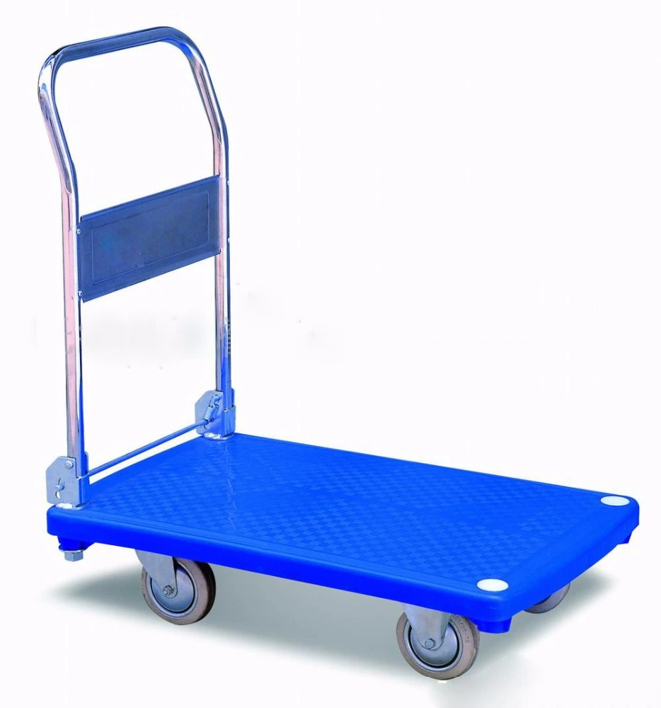 Four Wheels Foldable Hand Truck Cart Platform Trolley for Warehouse