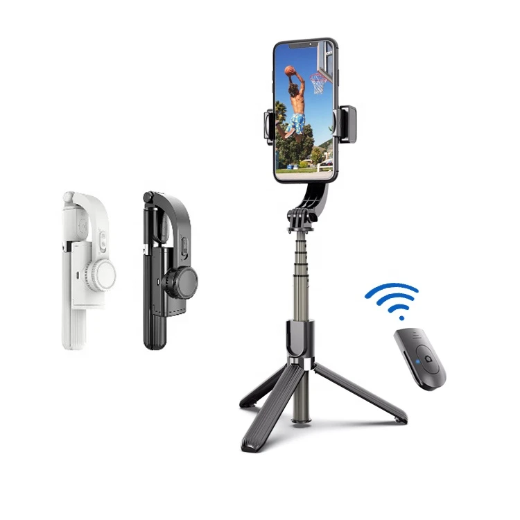 Free sample Portable Extendable Selfie Stick selfie trepied gimbal stabilizer with Detachable Wireless Remote