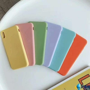 Free shipping Liquid Silicone phone case for iphone 7 8plus xr xs max candy color silicon case retail box