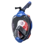 Full face snorkel mask anti fog 180 degree view go pro scuba diving mask