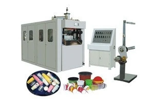 Fully automatic plastic cup thermoforming machine