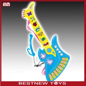 Funny plastic toy musical instruments guitar toy for kids from china