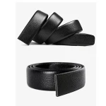 Genuine leather belt without buckle adjustable size