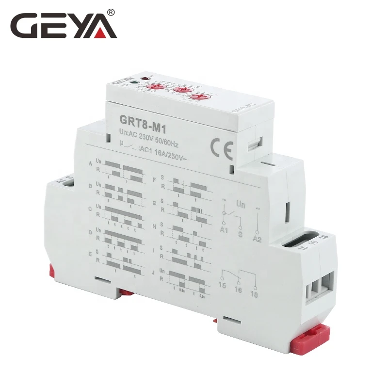 GEYA GRT8-M Multi Function 12V Timer Relay Automotive Adjustable Timer Electronic AC/DC12V-240V