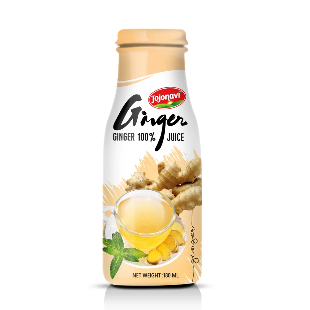 Ginger Juice with Lemon juice in Glass Bottle 180ml Healthy juice brands
