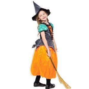 Girls Christmas Children Cosplay Clothes Kids Princess Dress Halloween Witch Costumes