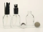 Glass Square Refillable Atomizer Spray Perfume Bottle Empty for Man Scent Aftershave Bottle for Travel