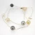 Import gold pearl black pearl and white pearl with long adjustable 18K chain necklace from Japan