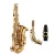 Import Golden Eb Alto Saxophone Sax Brass Body White Shell Keys Woodwind Instrument with Carry Case Gloves Sax Neck Straps from China