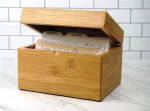 Good Design Can Be Customized Exquisite Bamboo Card Storage Recipe Box