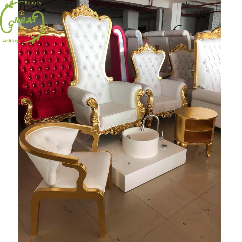 Great Foshan Factory Modern Purple Luxury Throne Manicure Massage Pedicure Spa Chair