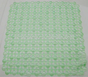green high quality transparent PVC non slip bath mat,rugs and carpet large in bathroom