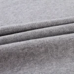 Grey 100% cotton french terry fabric melange knit fabric for blanket