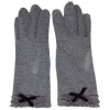 Grey Bow cheap price and high quality Changshu SanQiang fingerless convertible gloves wholesale