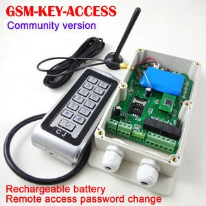 GSM key door access controller with keypad password for Community safety entry