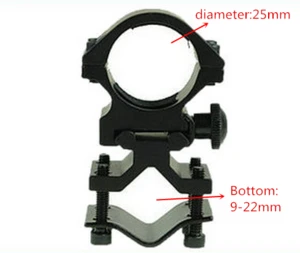 Gun Accessories 25mm Ring Mount,Rlfle Scope for Tactical Flashlight/Laser Clip