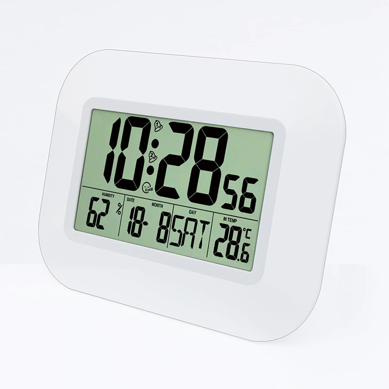 H152H Hot sale Multifunctional LCD Digital  wall Clock desktop and alarm table temperature humidity