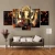 Import Hd Printed 5 Piece Canvas Art Indian God Ganesha Elephant Painting Wall Pictures For Living Room Modern Canvas Wall Painting from China