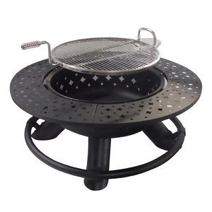 Heavy duty garden cool outdoor fire pit with BBQ grill