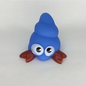 hermit crab soldier bath toy Promotional animals in sea Printed Customized rubber duck