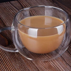 High borosilicate coffee glass cups double wall glass tea glass cups