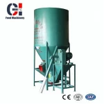 High efficiency vertical mortar crushing and mixing machine