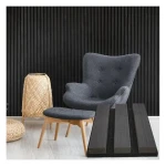 High Quality 2400*600mm Soundproof Wood Slat Pet Felt Grooved Acoustic Panel