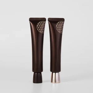 High quality 35ml squeeze sealed plastic soft tube free sample cosmetic container with long nozzle