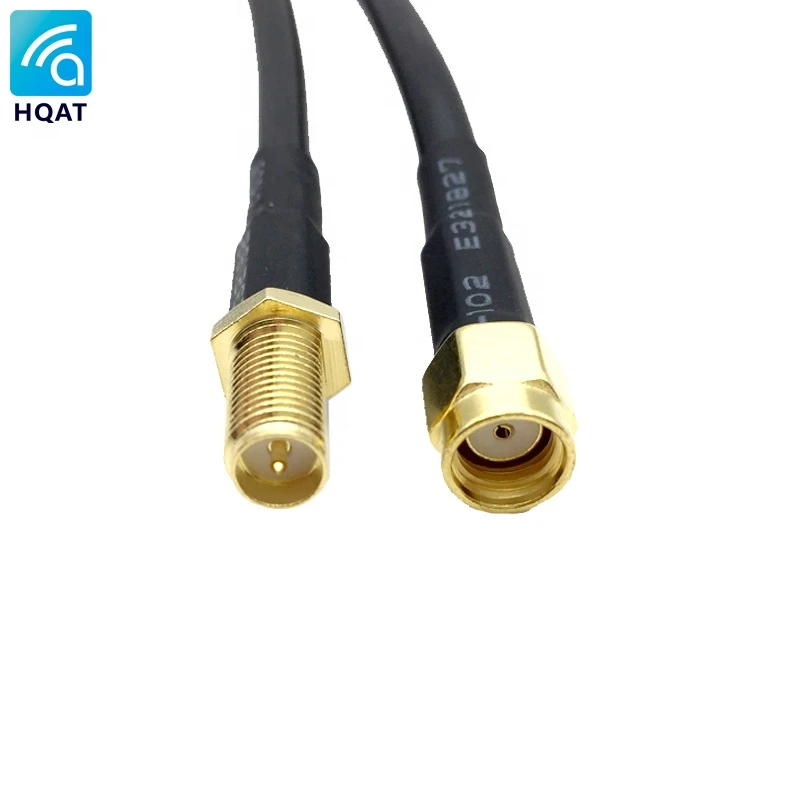 High Quality 50ohm RP SMA Male to RP SMA Female Connector RG58 Coaxial Cable