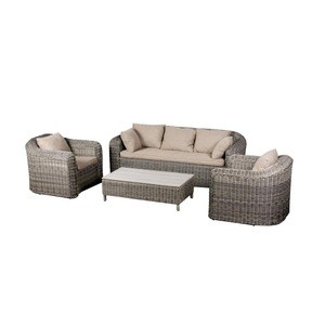 High quality Aluminum frame PE rattan outdoor garden furniture sofa sets