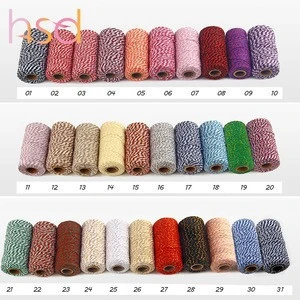 High quality colored cotton bakers packaging gift decoration twine rope