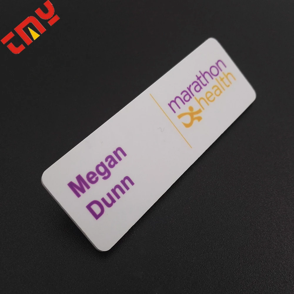 High Quality Custom Name Badge Plastic Pvc Pin Badge With Custom Logo