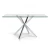 Import High Quality Dining Furniture Modern tempered Round Glass Dining Table With Metal Base from China