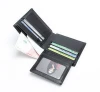High Quality Durable Custom Genuine Leather Carbon Fiber Card Wallet For Men