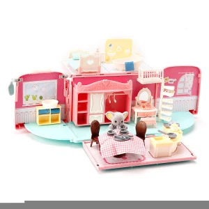 High Quality Plastic Diy Preschool Cute Kids Girls Toys Bus Pretend Play