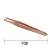 Import High Quality Professional Rose Gold Eyelash Extention Eyelash Tweezers - secondary Grinding mouth - supper Flat mouth from China