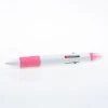 High Quality Promotional Double Sided Plastic 4 Colour Ball Pen and Highlighter