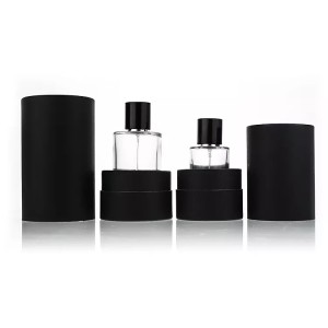 High Quality Refillable Pump Sprayer Cylinder Round Transparent Glass 30ml 50 Ml 100ml Perfume Bottle with Gift Box