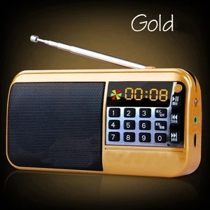 High quality small portable pocket wireless receiver rechargeable digital FM radio