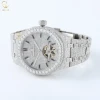 High Quality Stainless Steel Pass Diamond Testing Iced Out Lab Grown Diamond Top Branded Big Dial Hip hop Watch With Certificate