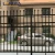 Import High Strength Regular 2.1m Wrought Iron Fence Spear Top Steel Fence with three horizontal rails ALL Customizable from China