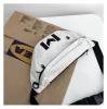 Hip hop style large adult cotton waist bag teenager outdoor black white canvas fanny pack