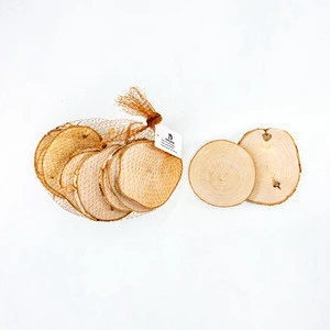 Holiday hotselling crafts and gifts  wood slices 10pcs in net bag