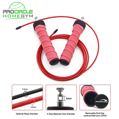 Home Gym Heavy Exercise Sweatband Weighted Speed Jump Rope With Steel Wire