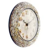 home modern metal+natural shell mosaic specialty clock