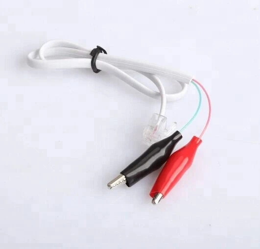 Home Phone Telephone Rj11 Plug Alligator Clip Test Tester Cable Wire Cord