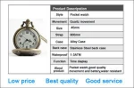 Hot China custom watch factory japan movt quartz pocket watch,quartz stainless steel back