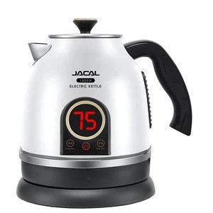 hot hotel retro digital smart stainless steel cordless led temperature control 110v water jug tea pot electric kettle