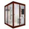 hot productrelax aluminum home adpot manhattan caravan modular bathroom glass pivot doors partition clamp pod